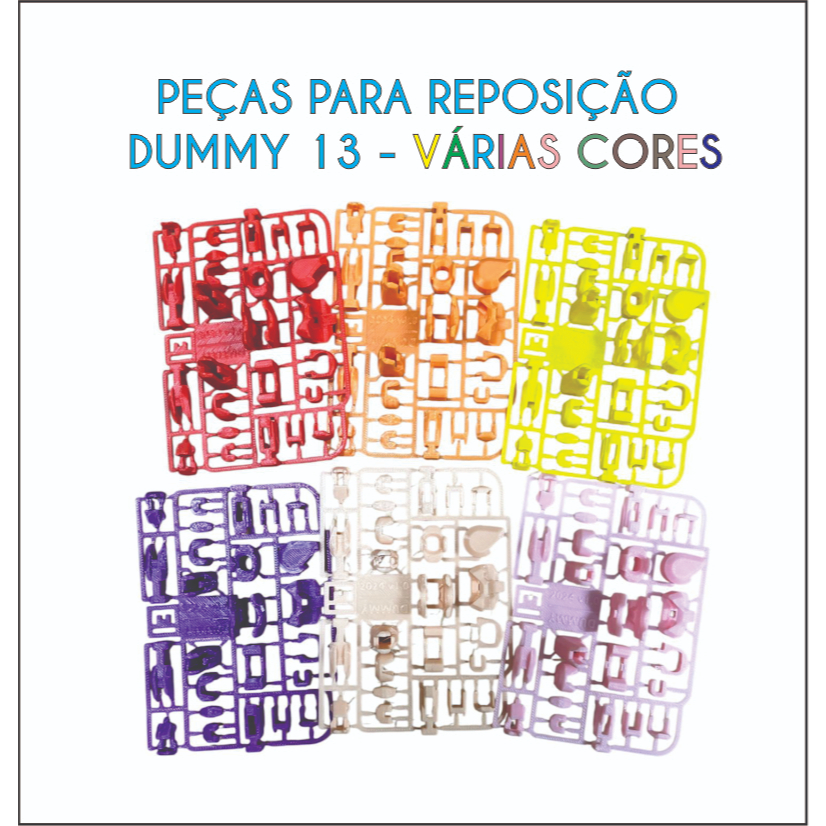 Acessório Para Reposição De Peças Dummy 13 Armadura Varias Cores Action Figure em Oferta na Shopee