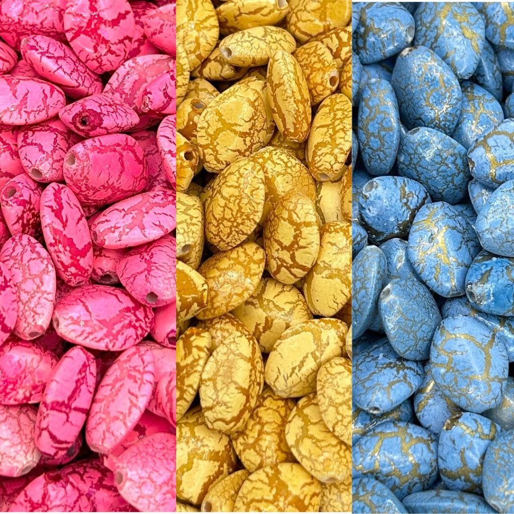 Miçanga Lentilha Acrílico Craquelex 16mm pct 100g Bijuteria