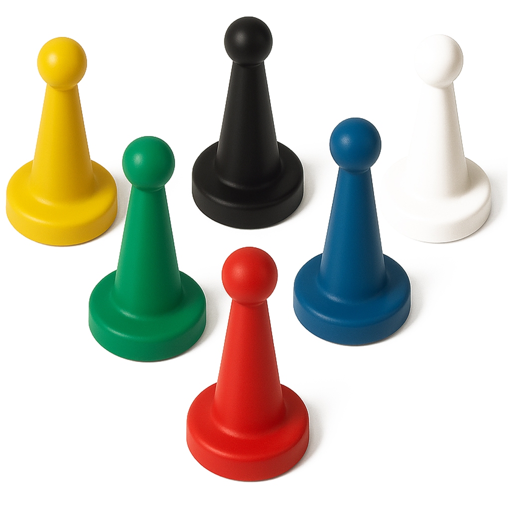 120 Pinos Plástico Peão P/ Jogo De Tabuleiro E Ludo 6 Cores