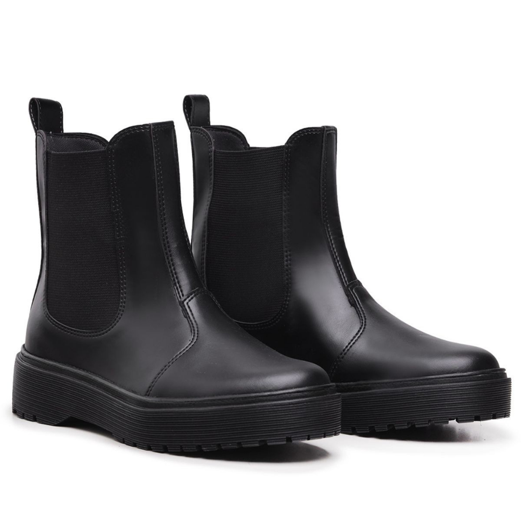 Bota Chelsea Coturno Elástico Feminina Plataforma Tendência Blogueira  Confortável Inverno Ever Way em Oferta na Shopee