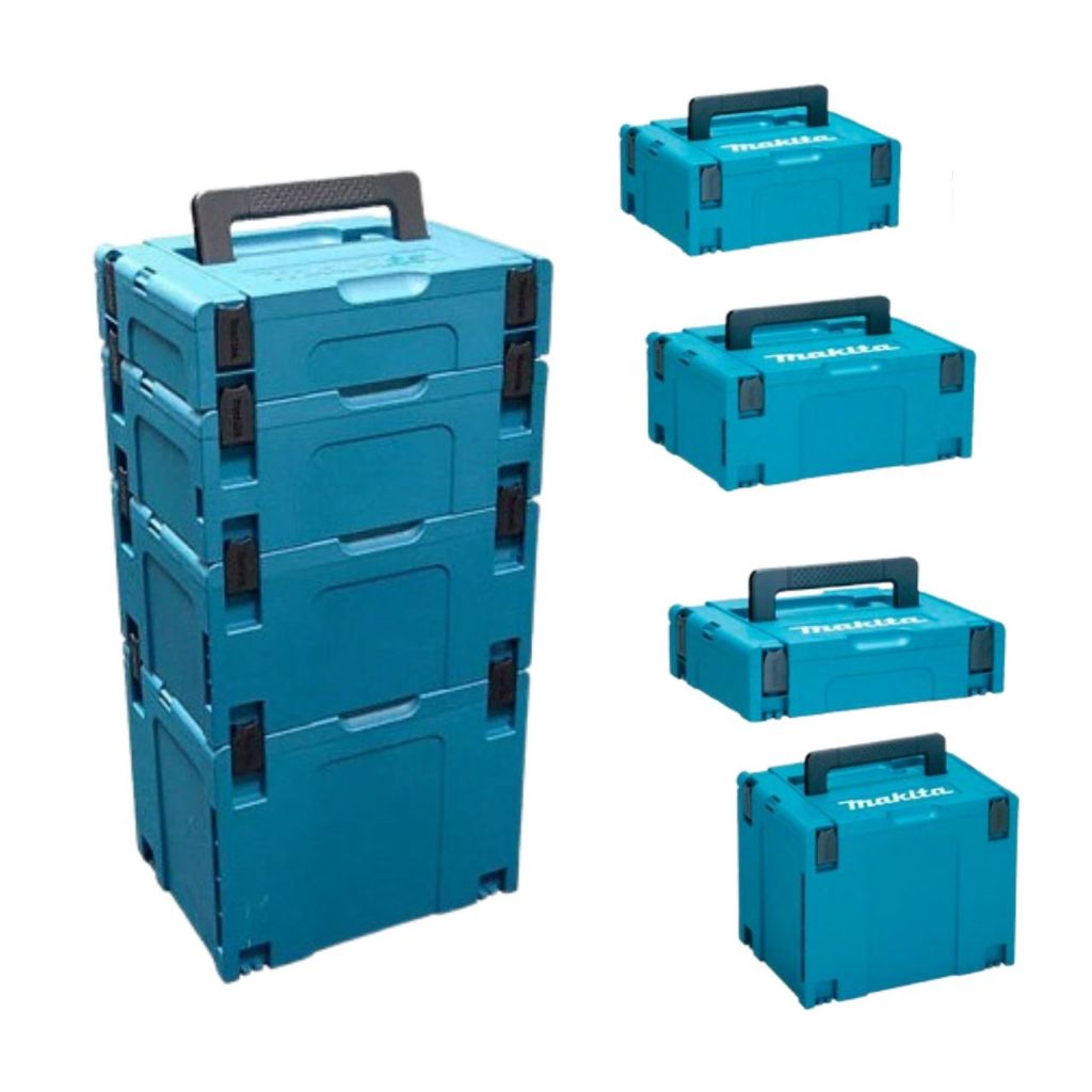Kit com Maletas Modulares Mak-Pac Makita Tipo 1 2 3 e 4 Maleta para Ferramentas Makita
