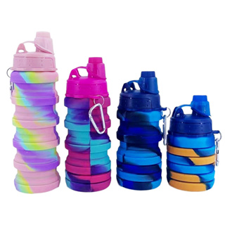 Garrafa Silicone Retrátil Dobrável Portátil De 250ml A 500ml Colorida em Oferta na Shopee