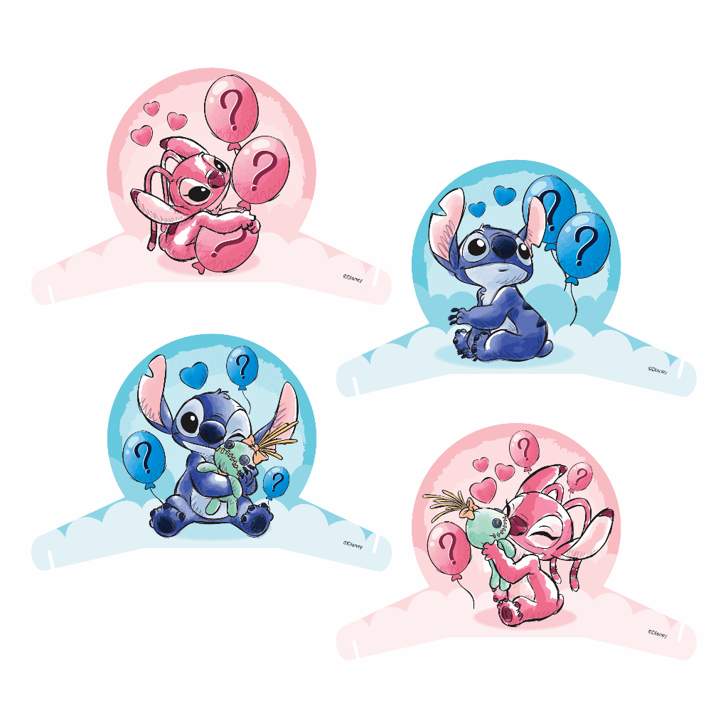 Decoração Enfeite Mesa Stitch Chá Revelação 3D EVA 4 Peças Piffer Festas - Inspire sua Festa Loja