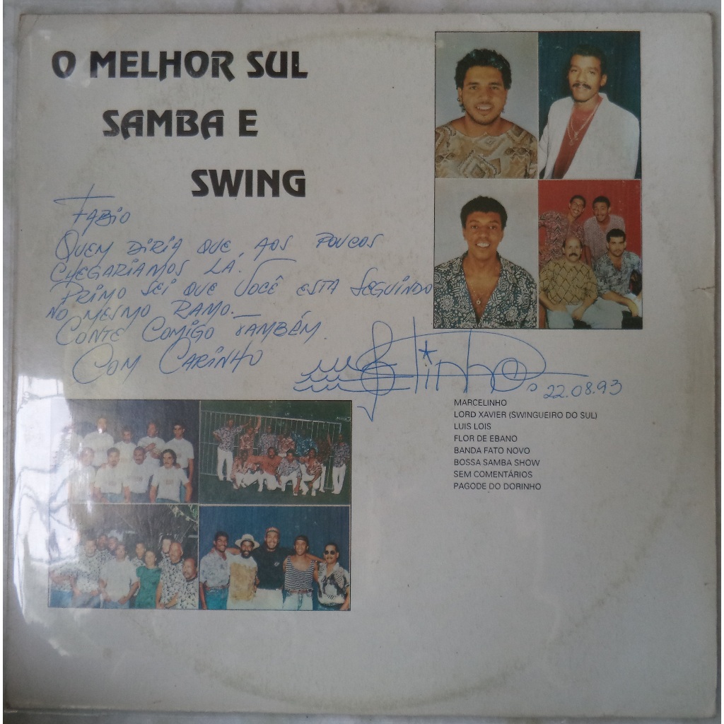 Lp O Melhor Do Sul Samba E Swing Vol. 1 Os Melhores