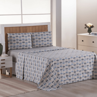 Jogo de Lençol 4 Peças 400 Fios Hypercal Queen/Casal/Solteiro 3 Estampas Florais 3 Geométricas em Oferta na Shopee