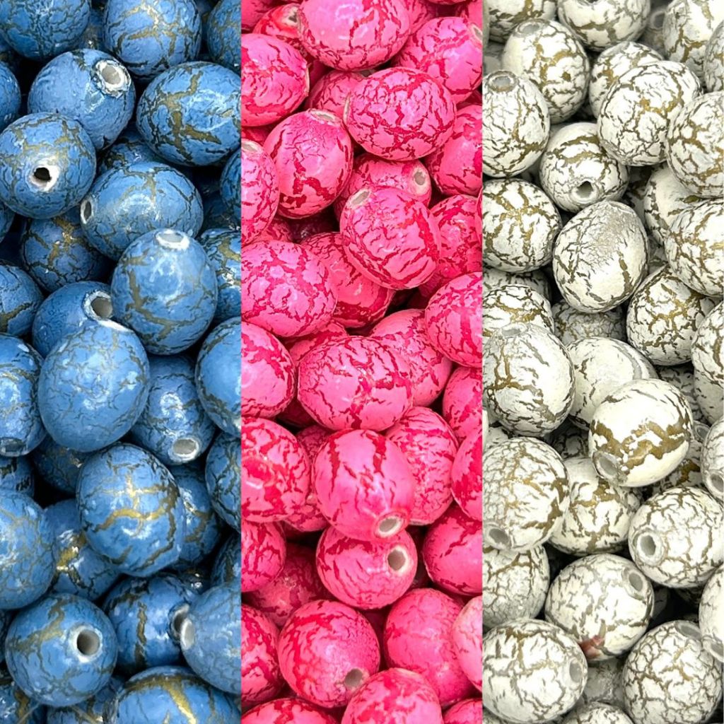 Miçanga Passante Acrílico Oval 14mm Craquelex Artesanato em Oferta na Shopee