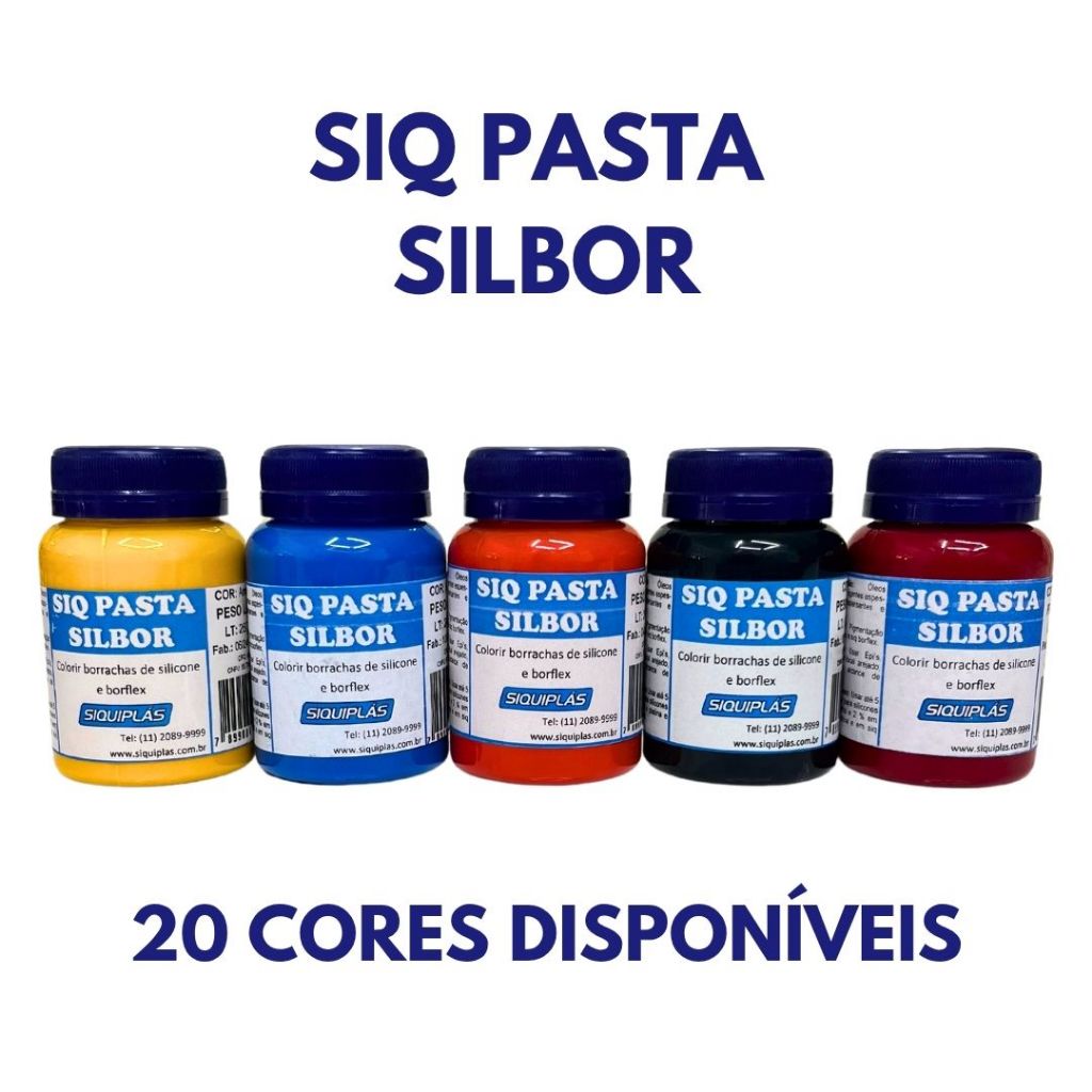 Pigmento para Silicone e Borflex - Siq Pasta Silbor - 100g em Oferta na Shopee