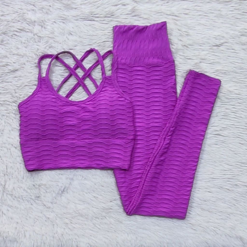 CONJUNTO BROCADO CALÇA E TOP ACADEMIA