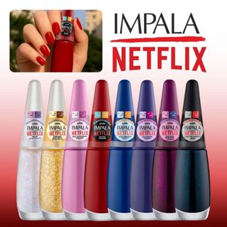 Kit de Esmaltes Impala Nova Coleção Maratonando com Netflix Lançamento Cremosos e Cintilantes em Oferta na Shopee