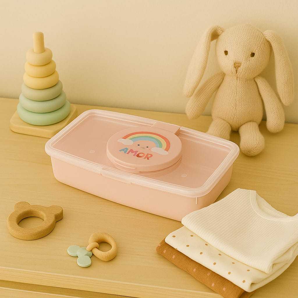 Porta Lenço Umidecido para Bebê Plasutil com Tampa Protetora Design Encantador Prático em Oferta na Shopee