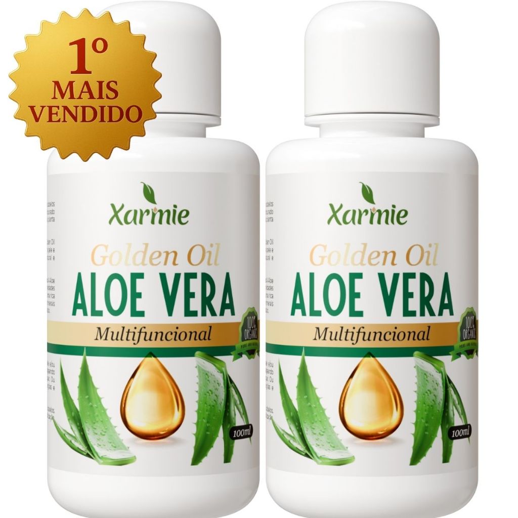 Melhor Tratamento Para Foliculite e Cicatrização Óleo de Babosa Natural Pele 100ml - 2un