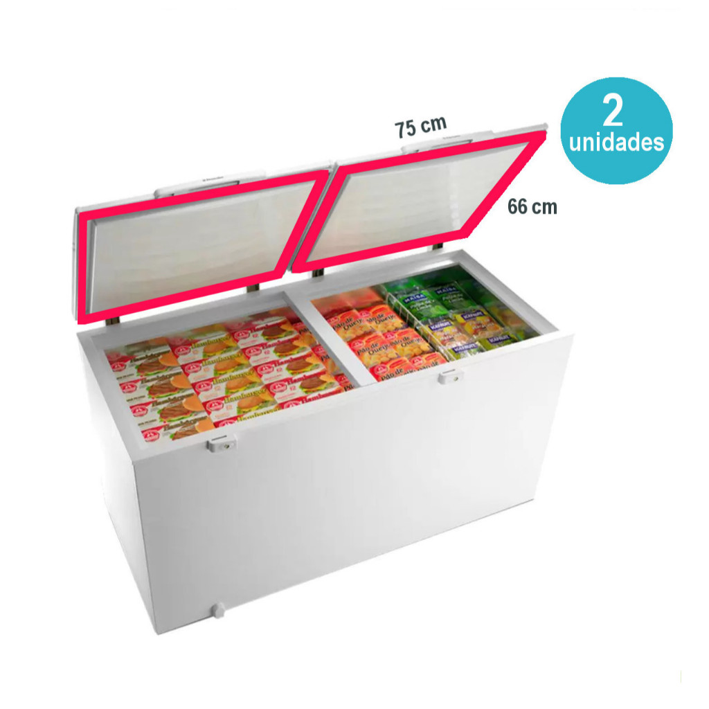 Jogo 02 Borracha Gaxeta Geladeira Freezer Electrolux H500 66x75cm