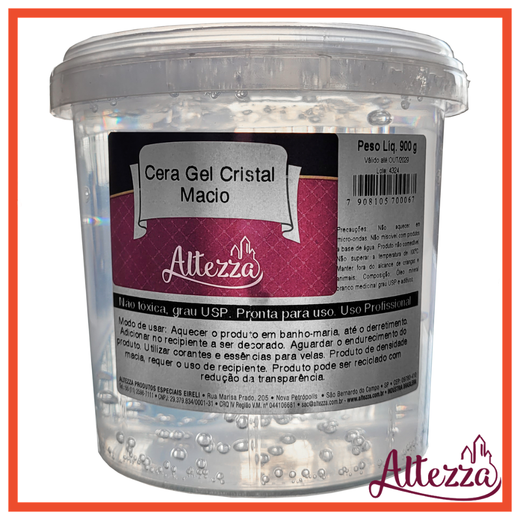 Parafina Gel Cristal Macia Kit 1 Altezza 900gr = 1,10 Litros em Oferta na Shopee