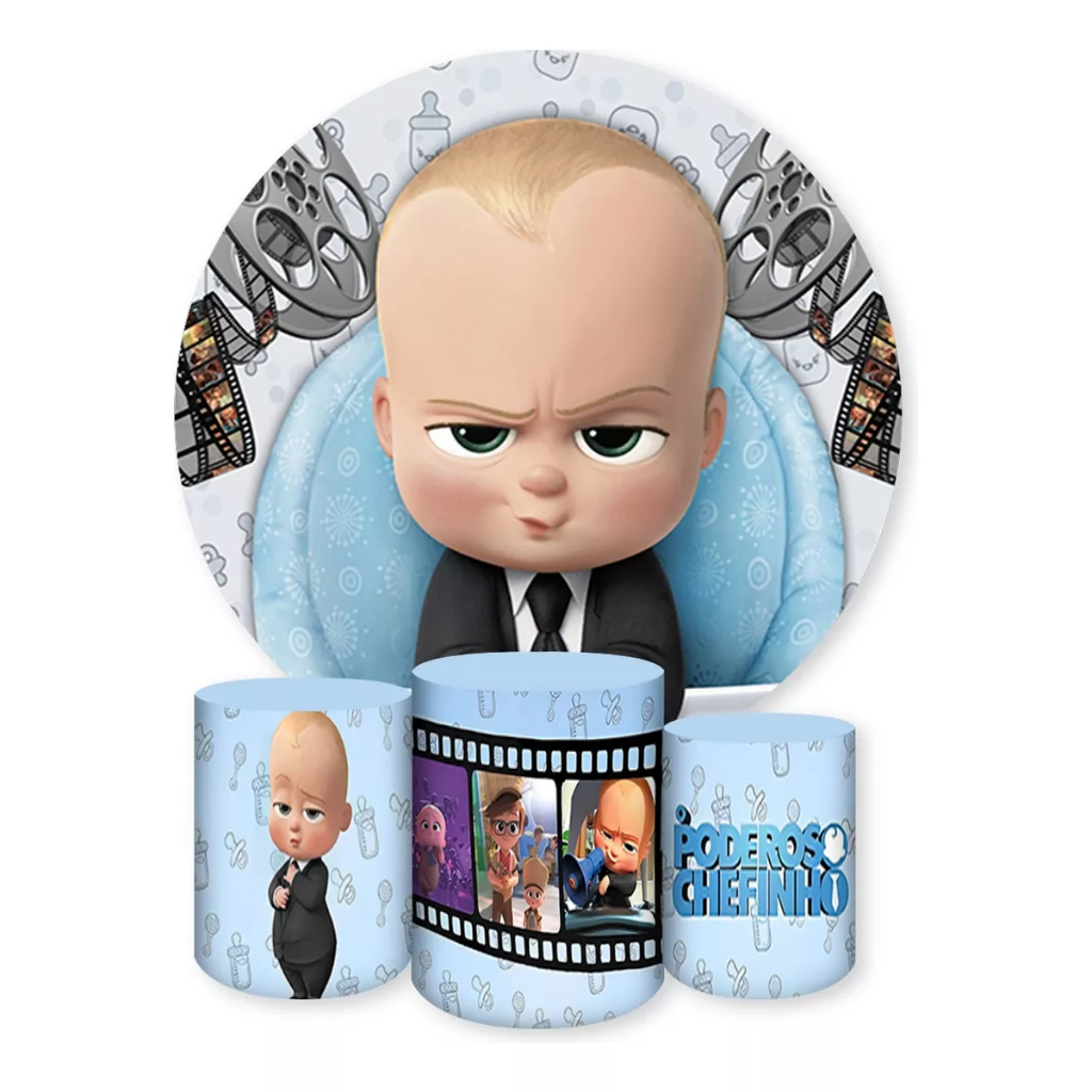 Kit Capas Painel Redondo E Capas De Cilindro Sublimados Decoração Tema Chefinho em Oferta na Shopee