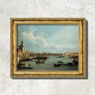 Quadro - Veneza, A Bacia Vista da Giudecca - Canaletto - Moldura em Madeira em Oferta na Shopee