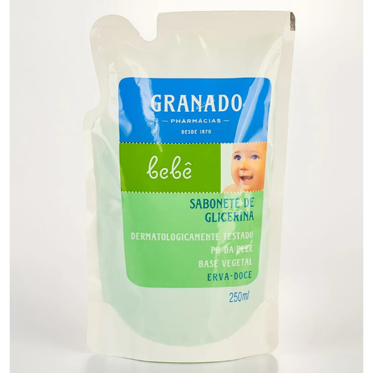 Sabonete de Glicerina Granado Bebe Erva-Doce, Refil, Liquido, 1 Unidade Com 250Ml