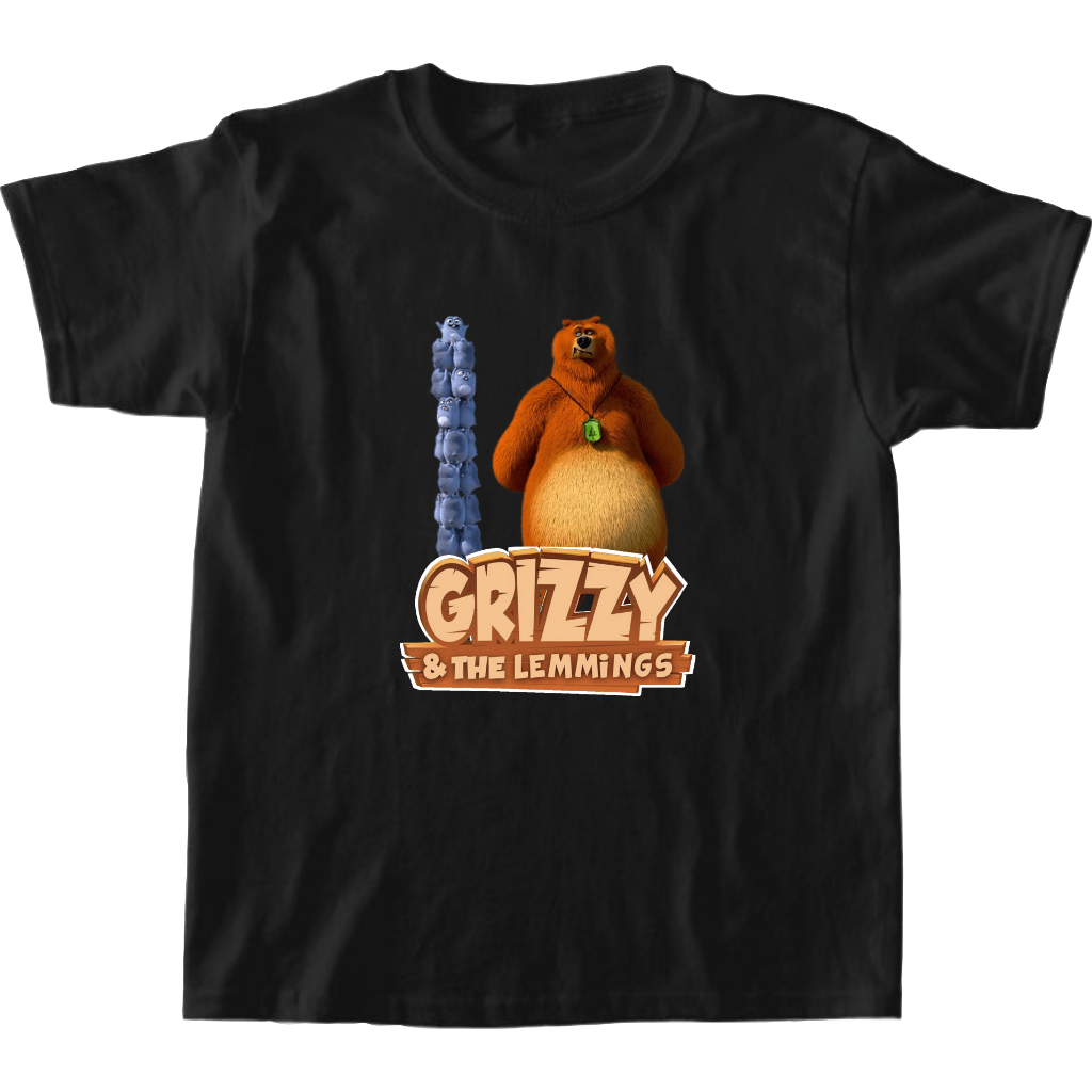 Camiseta Blusa Camisa Infantil Grizzy and The Lemmings Desenho Animado Divertido Crianças Presente