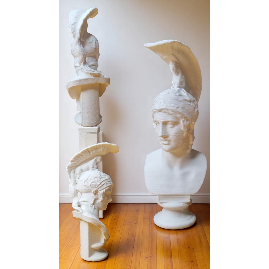 Estátua Busto Ares Marte Deus da Guerra Escultura Mitologia Grega Romana - Impressão 3D