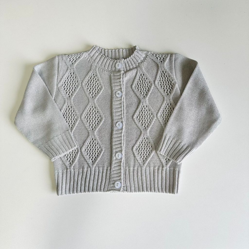 Cardigan Casaquinho Infantil Tricô Bebê Aran Casaquinho Bebê Blusa Confortável Menino e Me...