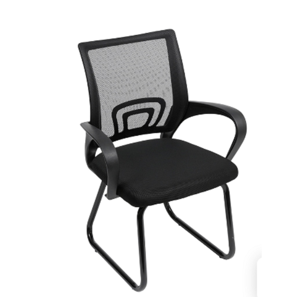 Oferta! Cadeira Para Escritório Interlocutor Fixa Tela Mesh