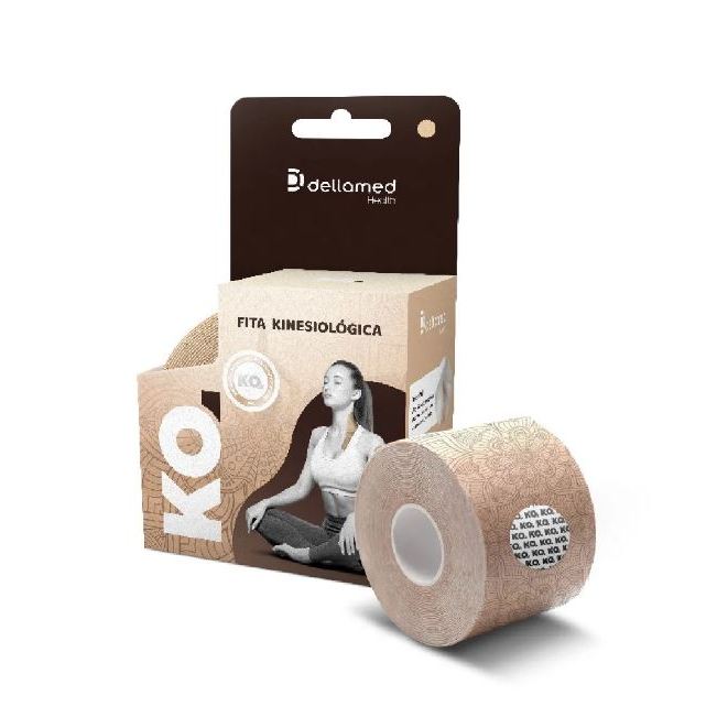Fita Kinesiológica K.O Tattoo Sand Bege Dellamed em Oferta na Shopee
