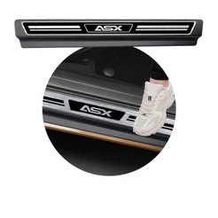 Jogo Soleira Premium Elegance Mitsubishi Asx 2011 em Diante - 4 Portas ( Vinil + Resinada 8 Peças )