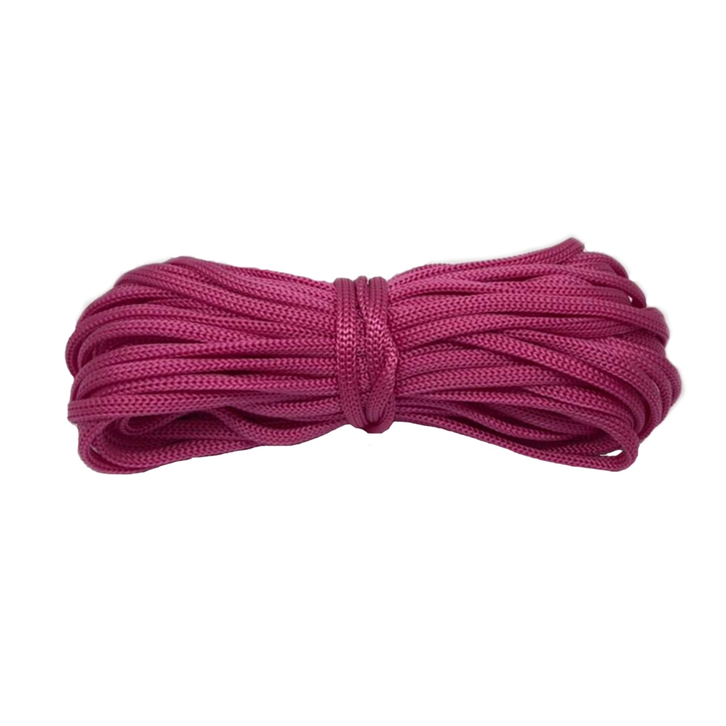 10m Cordão 5/2 Pink Rabo Rato 5mm Saco Mochila Fio Náutico