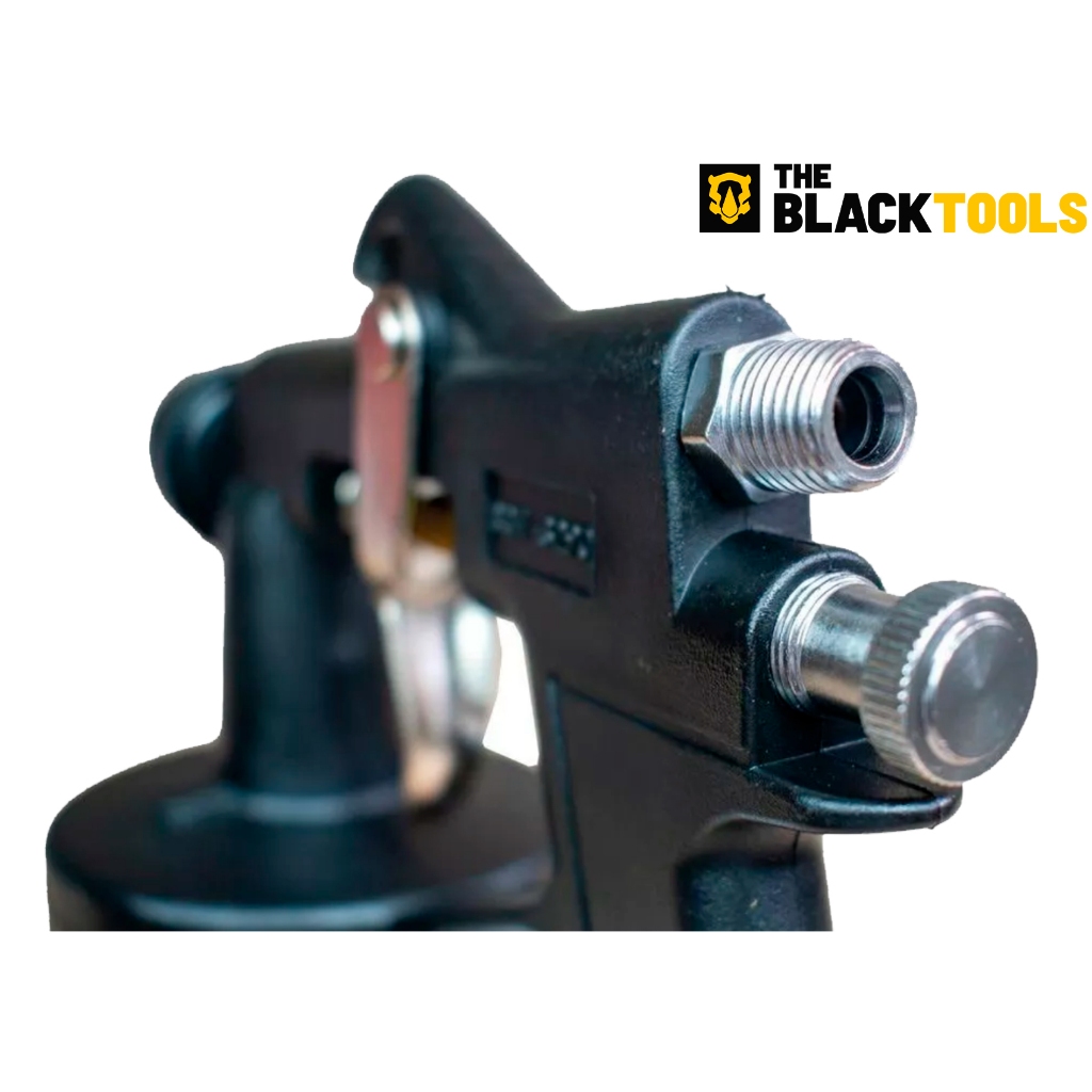 Detalhes do Pistola De Pintura Ar Direto Com Copo 600ml Baixa Pressão Btpn350 The Black Tools