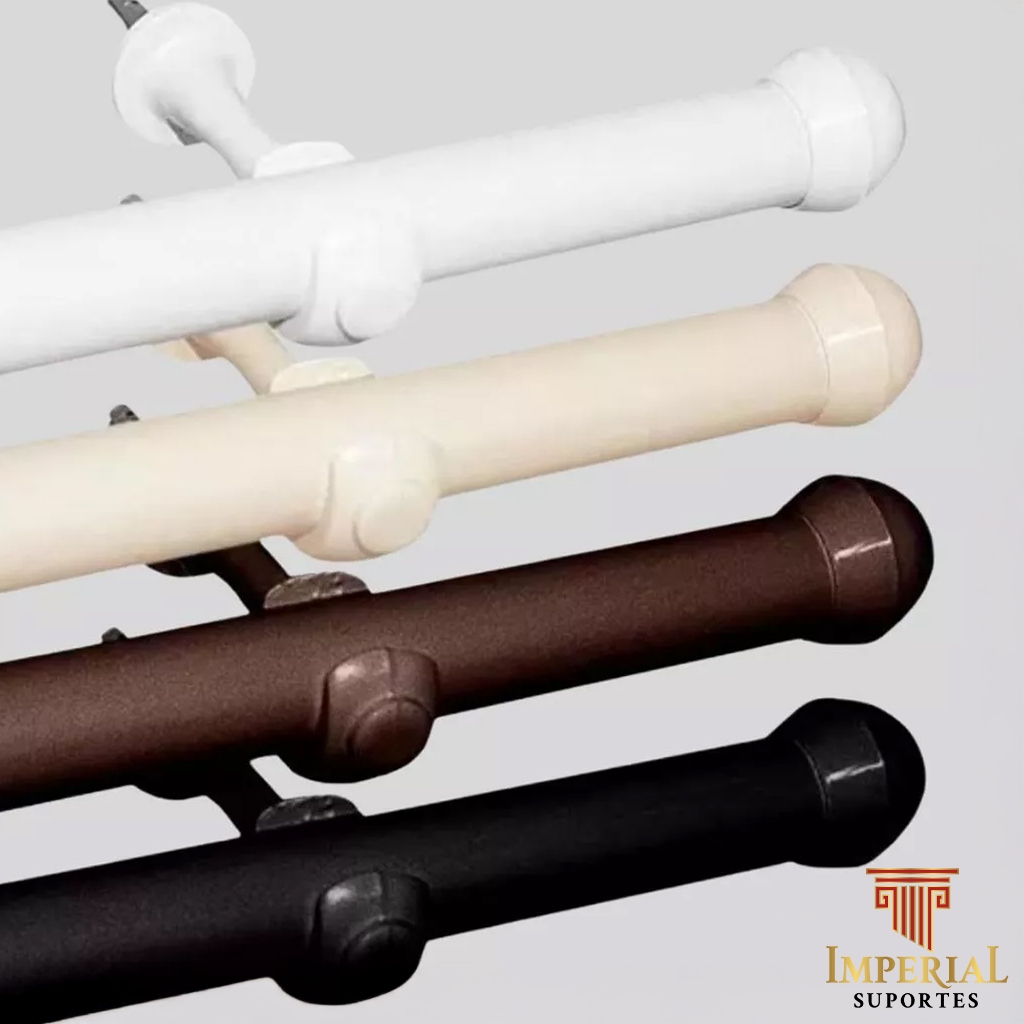 Kit Varão Simples Cortinas 2,00 Metros 19mm Aço Várias Cores Varao Completo Bastão Cortina em Oferta na Shopee