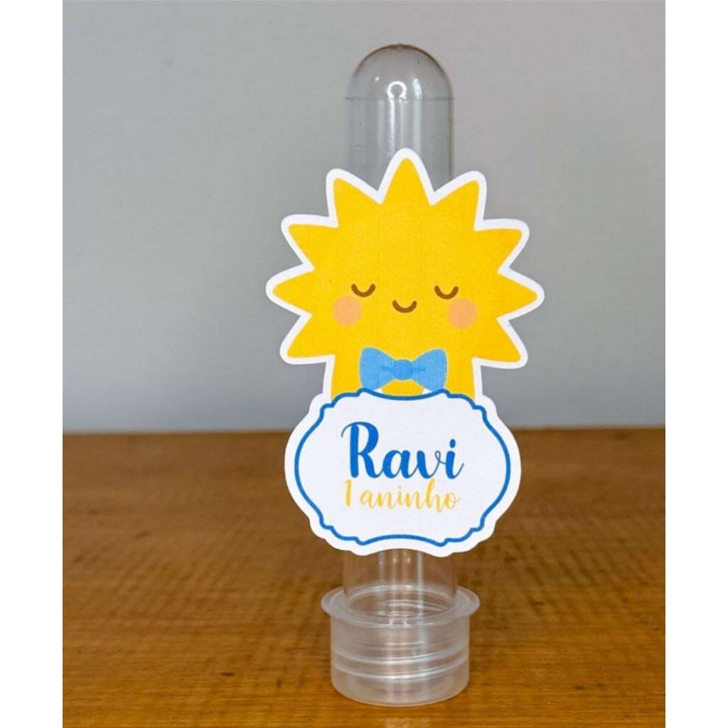 Tubetes 3d Personalizado Raio de Sol-Lembrancinhas Personalizadas-Festa Infantil