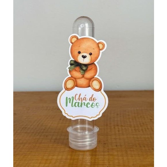 Tubetes 3d Personalizado Chá Baby Ursinho Lembrancinhas Personalizadas-Festa Infantil