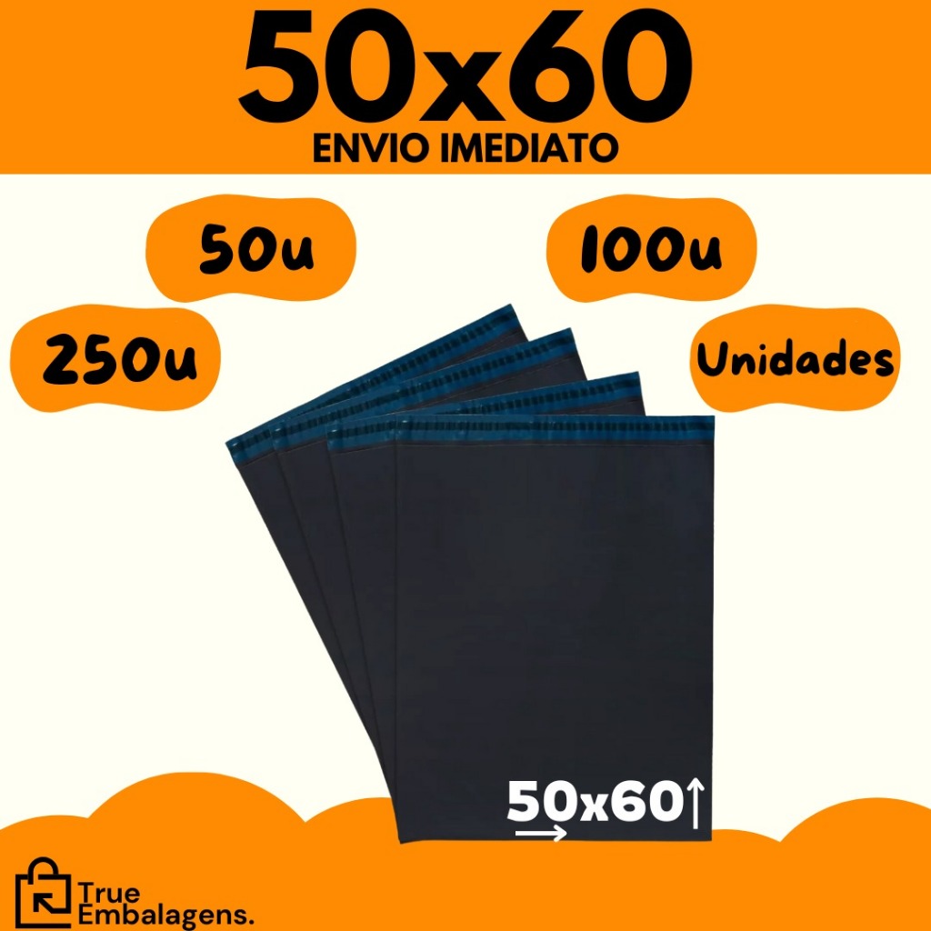 Envelope 50x60 Segurança Embalagem De Envio Correios 50, 100 e 250 unidades