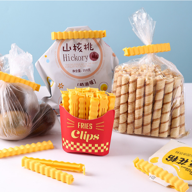 12Pcs Clipes de Vedação para Cozinha: Conservação Fresca, À Prova de Umidade, Ideais para Sacos de Lanches, Batatas Frit