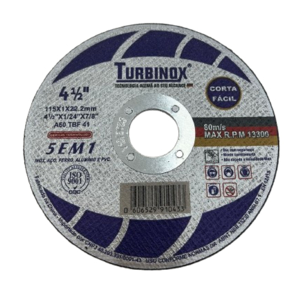 Disco de Corte 115x1,0x22,2mm - Turbinox