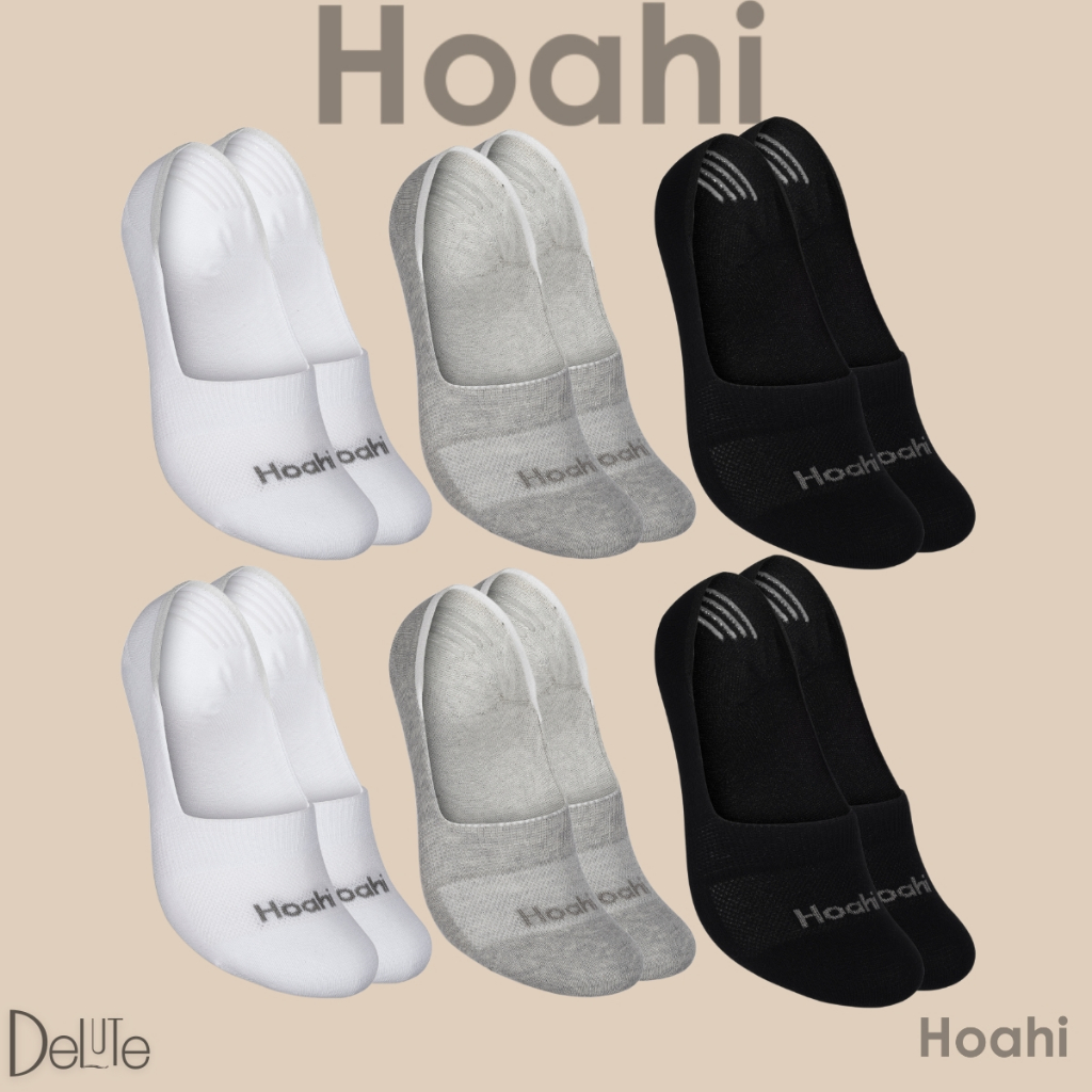 Kit com 6 Meias Sapatilha Hoahi Unissex, Cano Baixo, Confortável, Ideal para Calçados Baixos