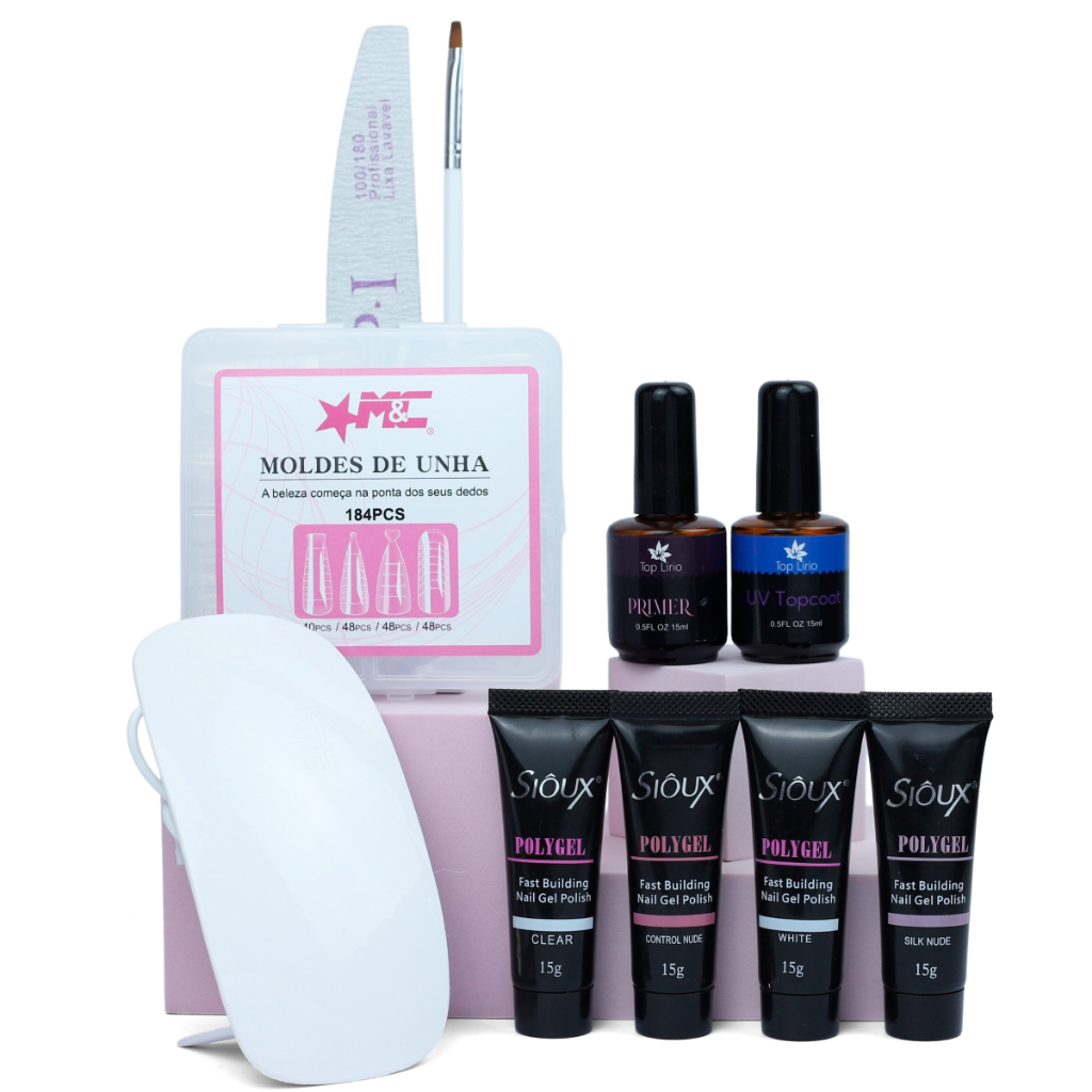 KIT 4 Polygel Poligel Alongamento Mold F1 Unha Gel Promoção em Oferta na Shopee