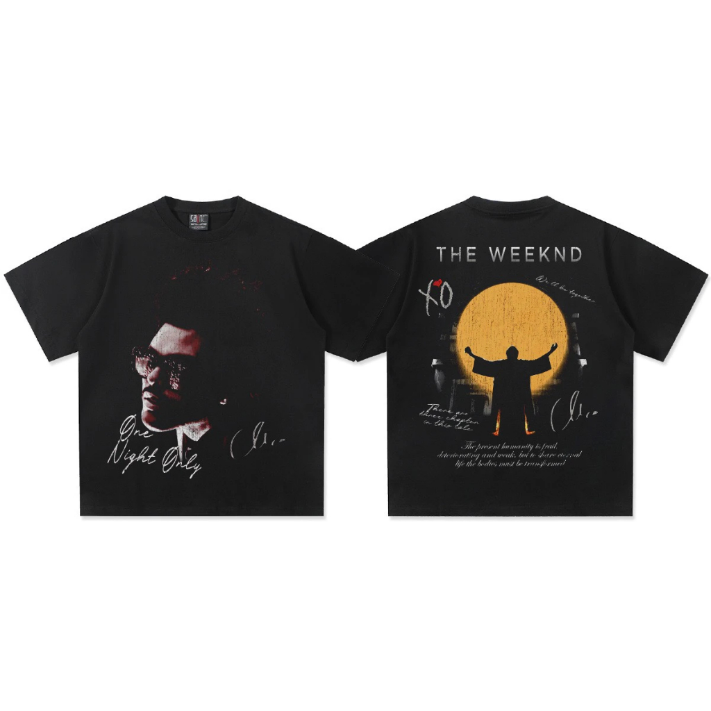 Camiseta Unissex Algodão The Weeknd One Night Only em Oferta na Shopee