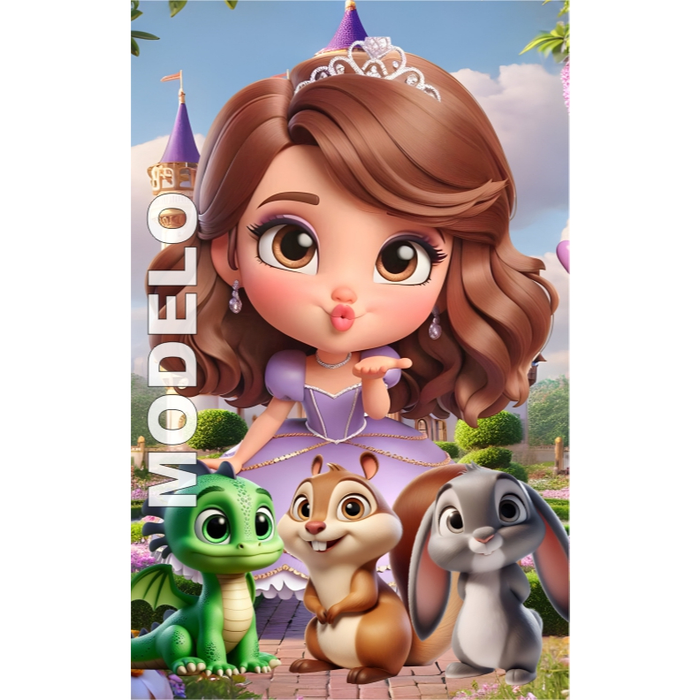 15 Adesivos Tubete Princesinha Sofia - Etiqueta - Rótulo - Lembrancinha - Tag