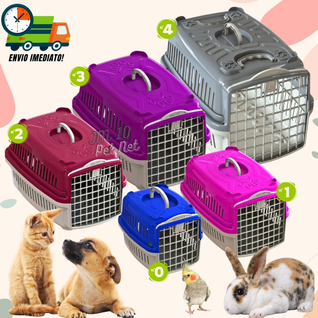 Caixa de Transporte Pet Gatos e Cães Pequeno Médio e Grandes Promoção Envio Imediato