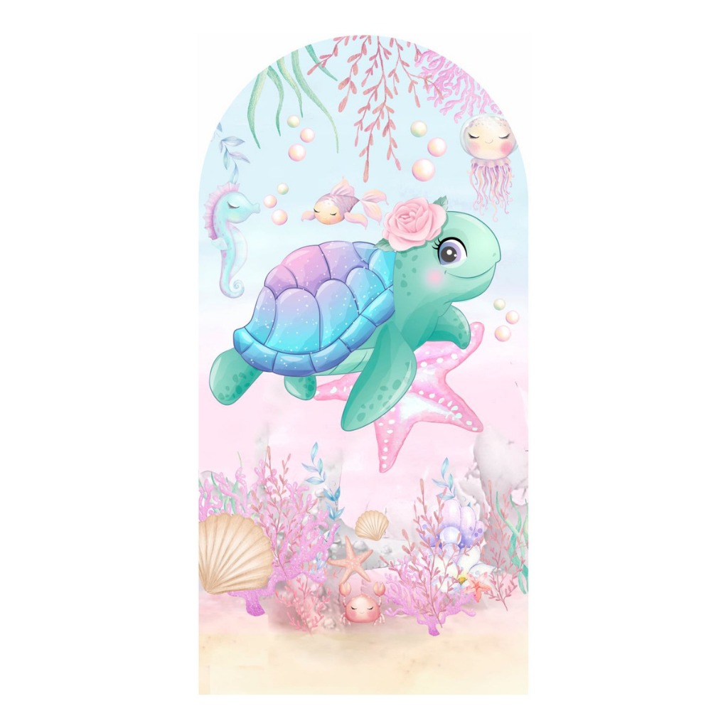 Capa Painel Romano Sublimado Helanca Premium Vest Fácil Decoração 2x1 Tema Fundo Do Mar Baby em Oferta na Shopee