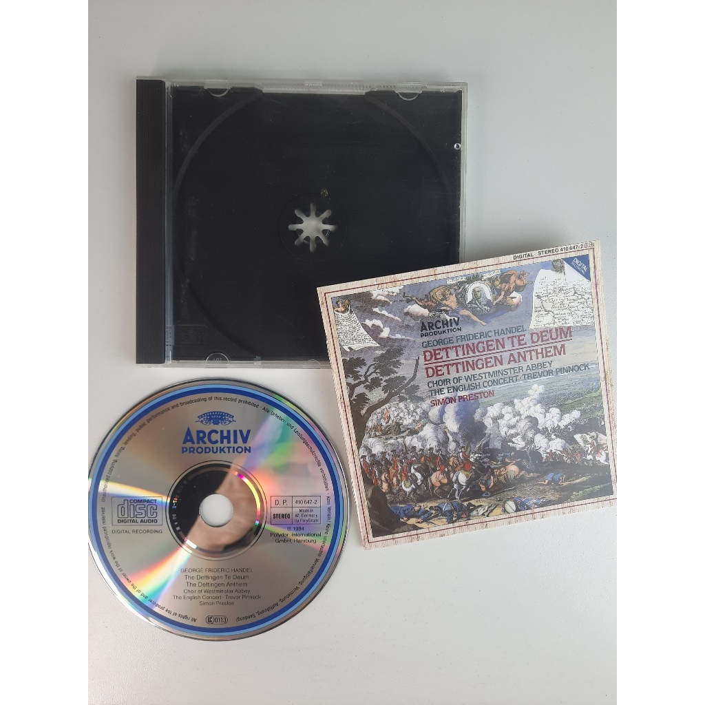 CD George Frideric Handel Dettinger Te Deum Anthem 1984 Raro