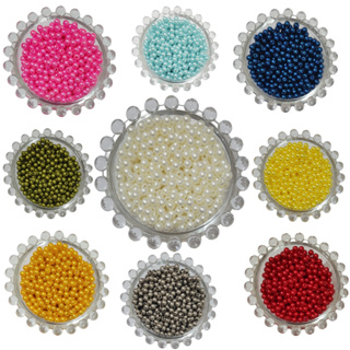 Pérolas ABS 5MM - pacote 150 unidades com Furo Passante em Oferta na Shopee