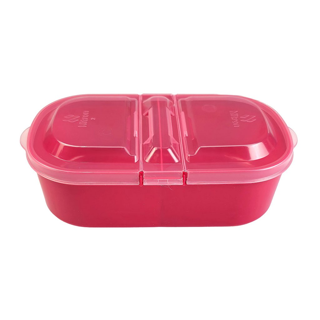 MARMITA FIT COM 2 DIVISÕES ROSA *QUEIMA DE ESTOQUE* em Oferta na Shopee