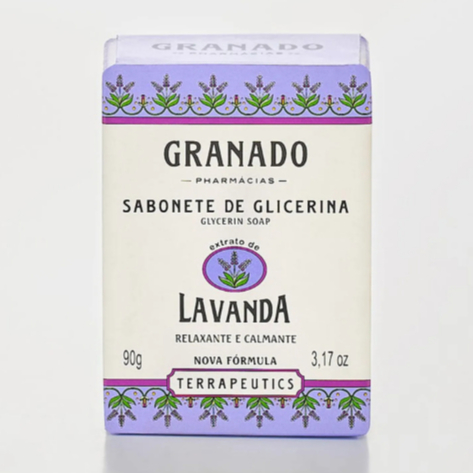 Sabonete Glicerina Granado Terrapeutics Lavanda 90g em Oferta na Shopee