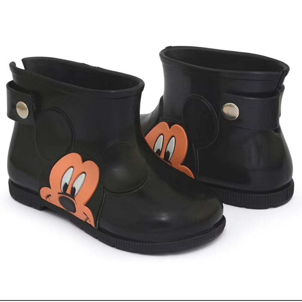 Bota Galocha Infantil Masculina Menino Mickey Mouse Homem Aranha Patrulha Canina Impermeável Macia