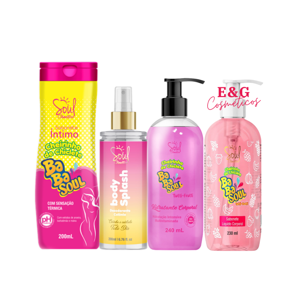 Kit 04 Itens Babasoul Tutti Frutti Soul Cosméticos
