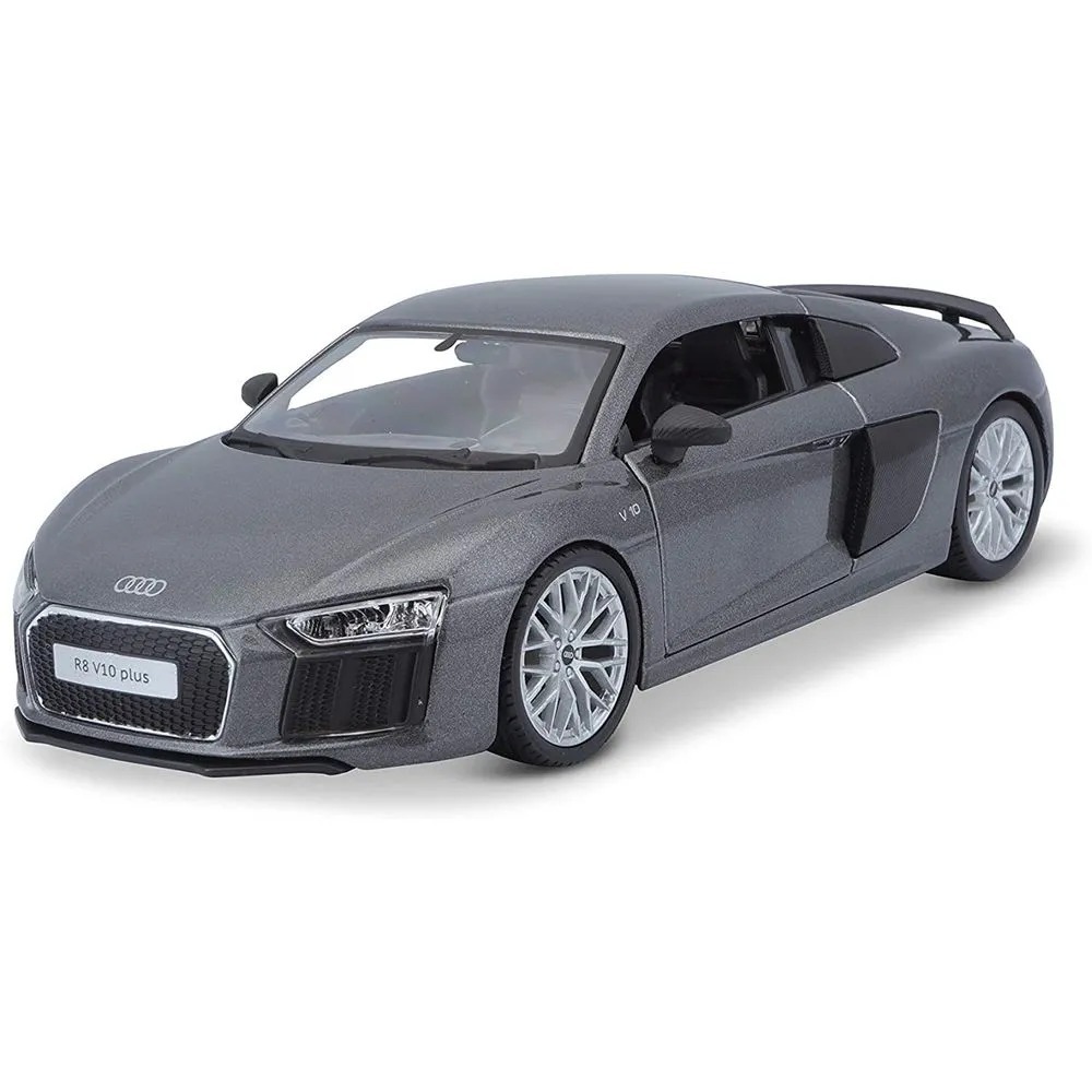 Miniatura Carro Audi R8 V10 Plus 1:24 Maisto Special Ed. Cinza.