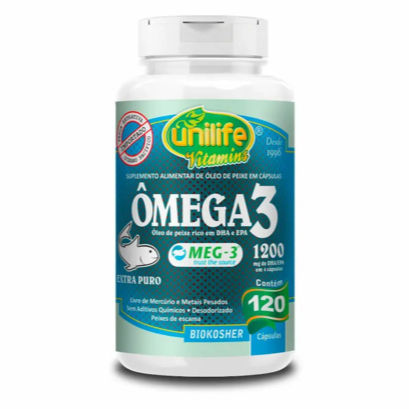 ÓLEO DE PEIXE ÔMEGA 3 - 120 CAPS 1200MG (UNILIFE)