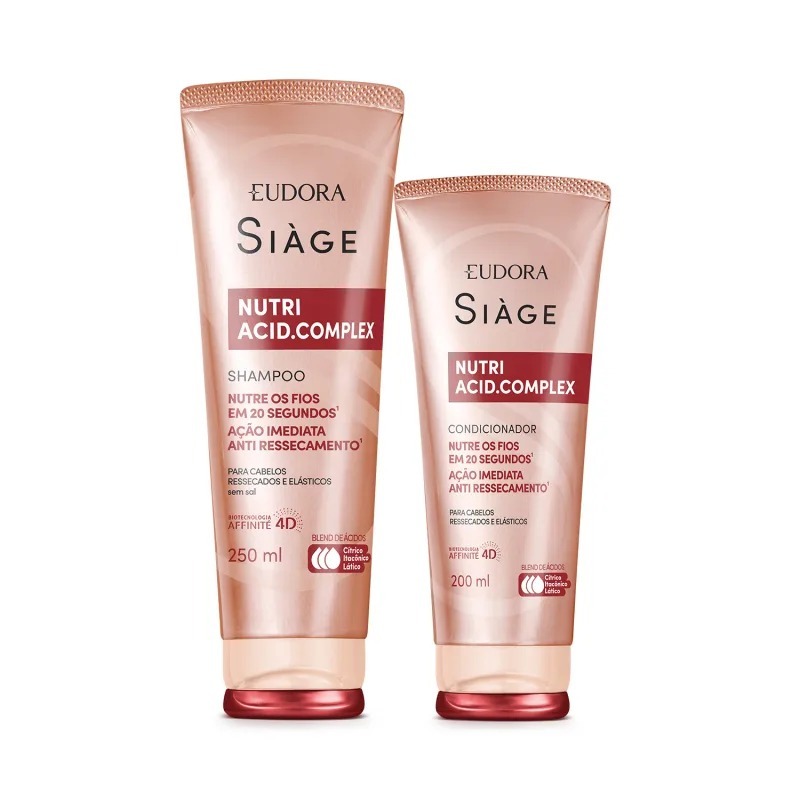 Eudora Combo Siàge Nutri Acid.Complex: Shampoo 250ml + Condicionador 200ml