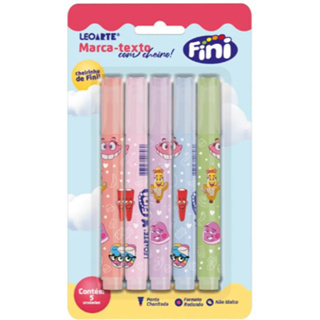 MARCA-TEXTO CORPO ESTAMPADO C/ AROMA FINI - BLISTER C/ 5 UND LEOARTE em Oferta na Shopee